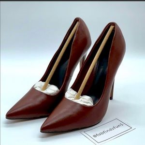 ASOS DESIGN Passion stiletto pumps in chocolate